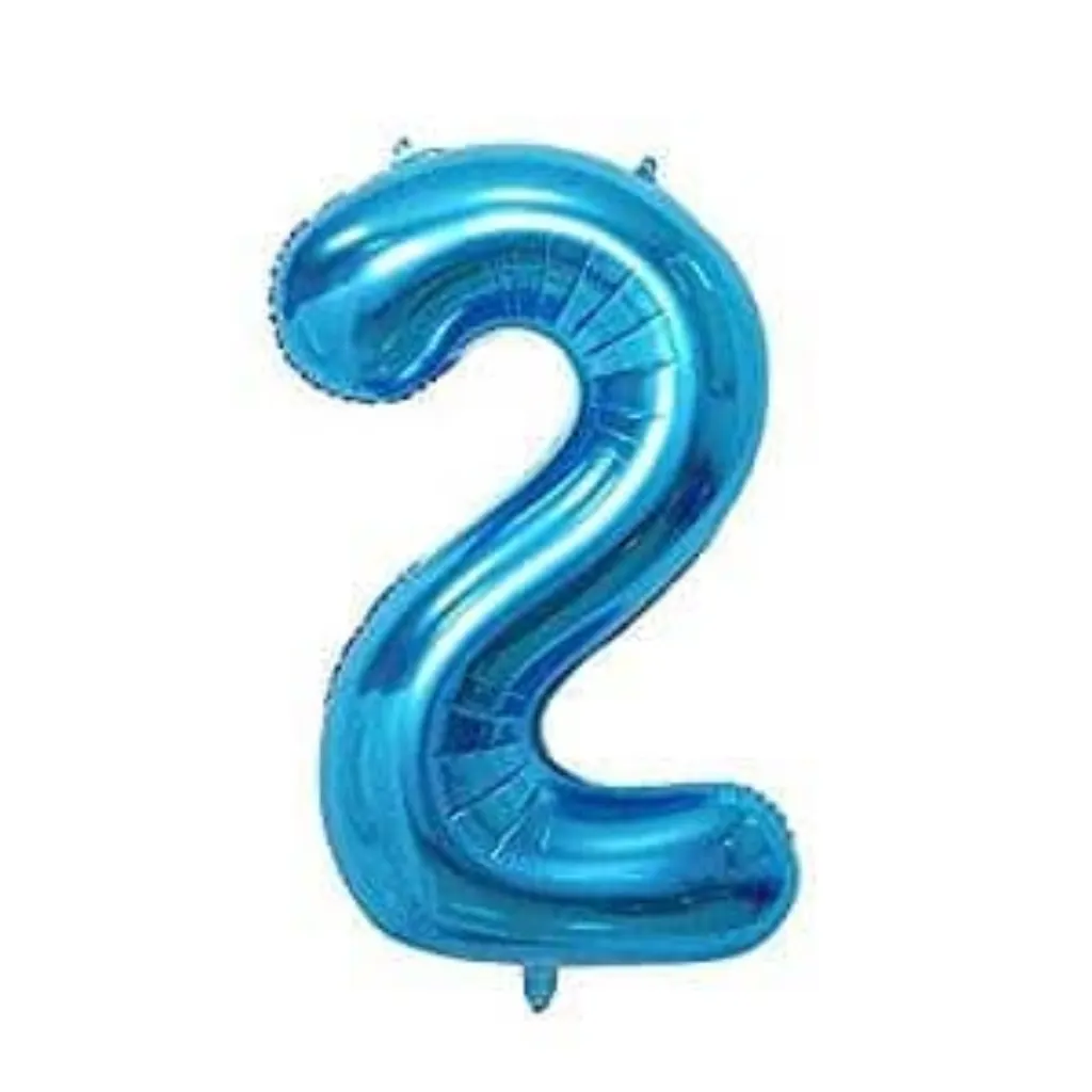 Ballons Anniversaire Chiffre Bleu Gold