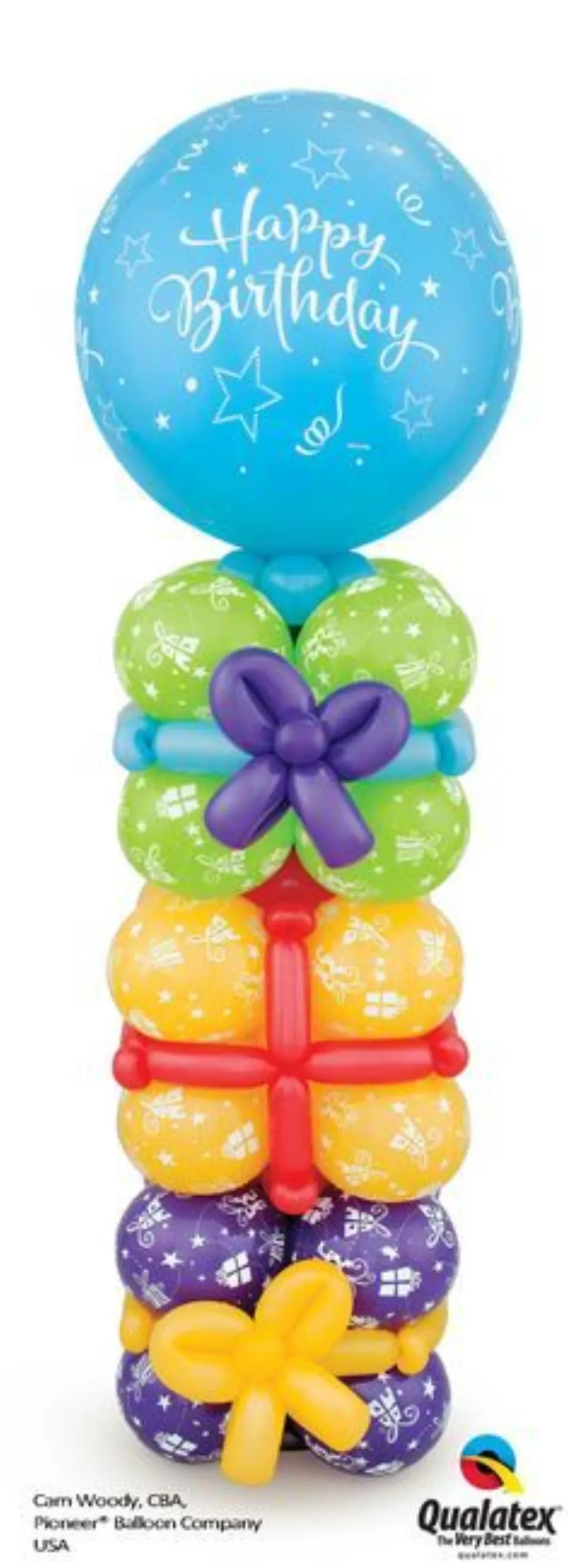 Sur Pinterest Happy Birthday balloon column