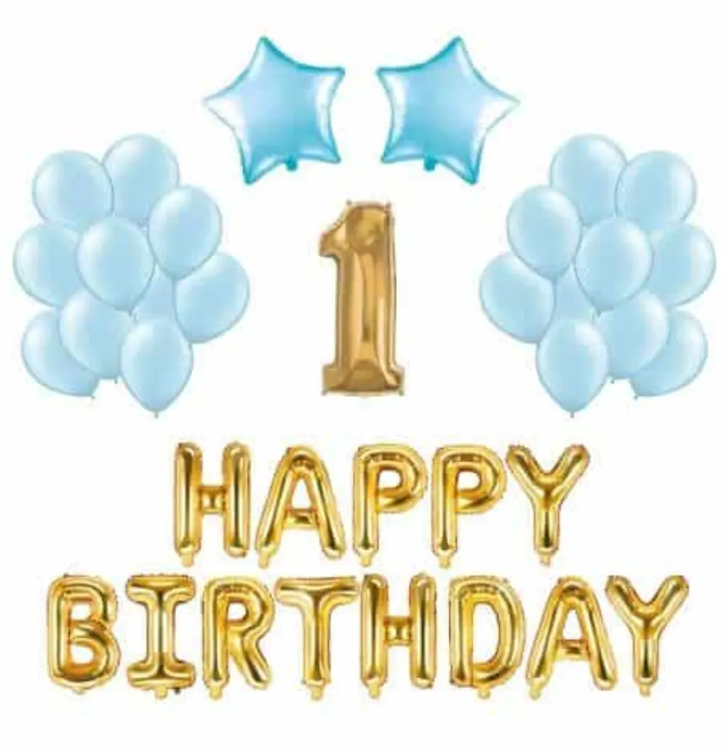Sur Pinterest Ce kit Ballons Anniversaire Bleu & Or est la décoration parfaite pour