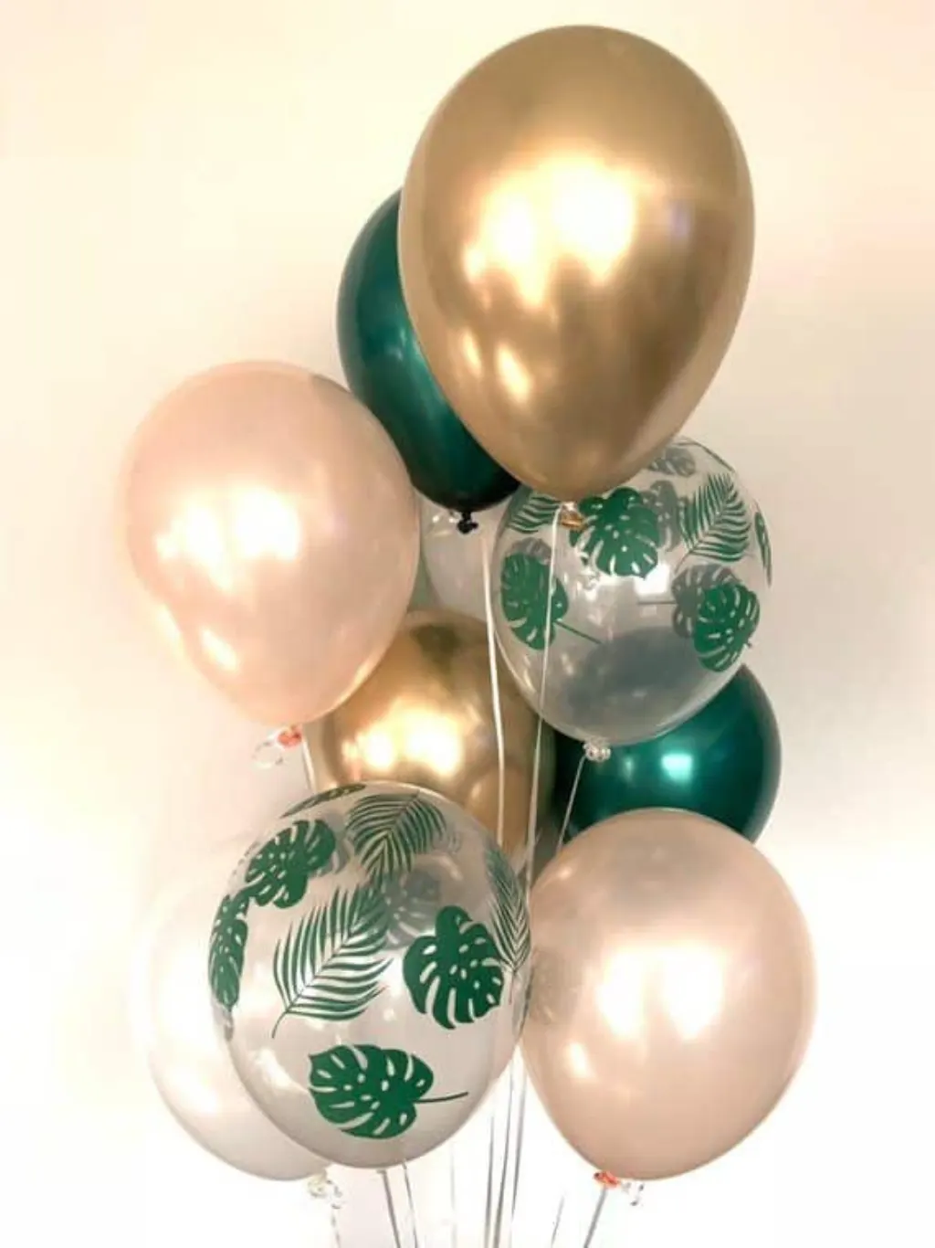 Sur Pinterest Tropicales ballons | Vert décor douche nuptiale | Ballons verts et or