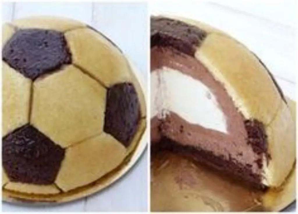 Sur Pinterest Gâteau d’anniversaire ballon de foot, mousses chocolat noir et blanc