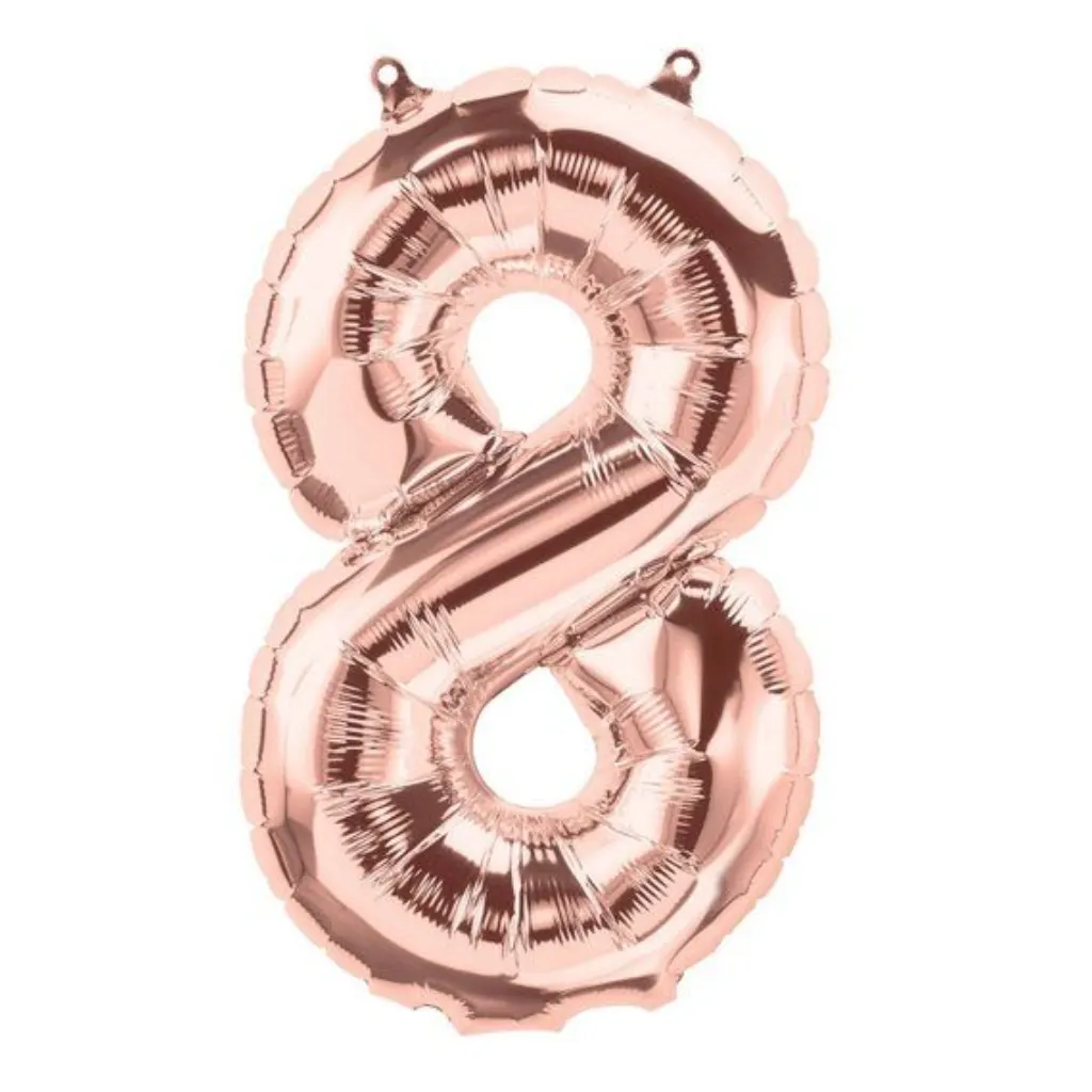 Sur Pinterest Rose Gold Number 8 Balloons, Small, 13.5″ Balloon Anniversary Birthday
