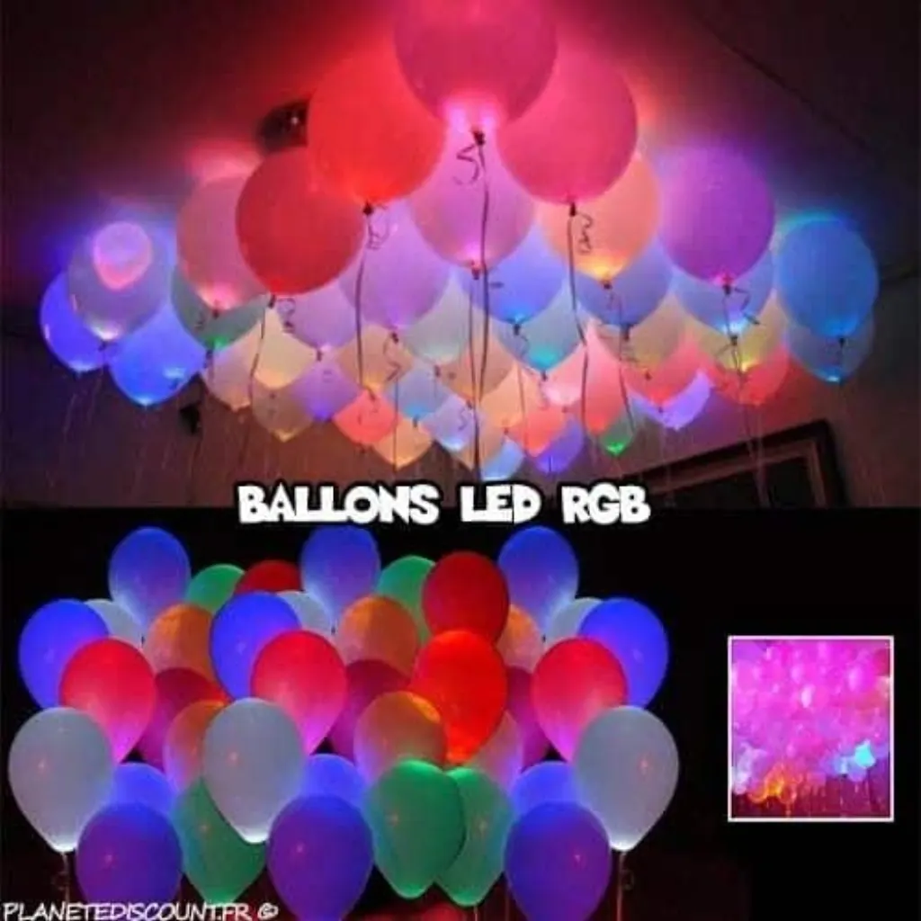 Sur Pinterest Acheter les ballons lumineux à LED multicolores x10 au meilleur prix