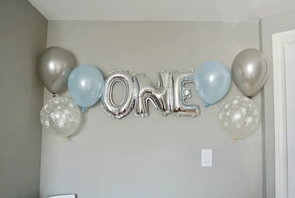 Sur Pinterest Ballons en Latex bleu flocon de neige argent. Onederland fête d’hiver.
