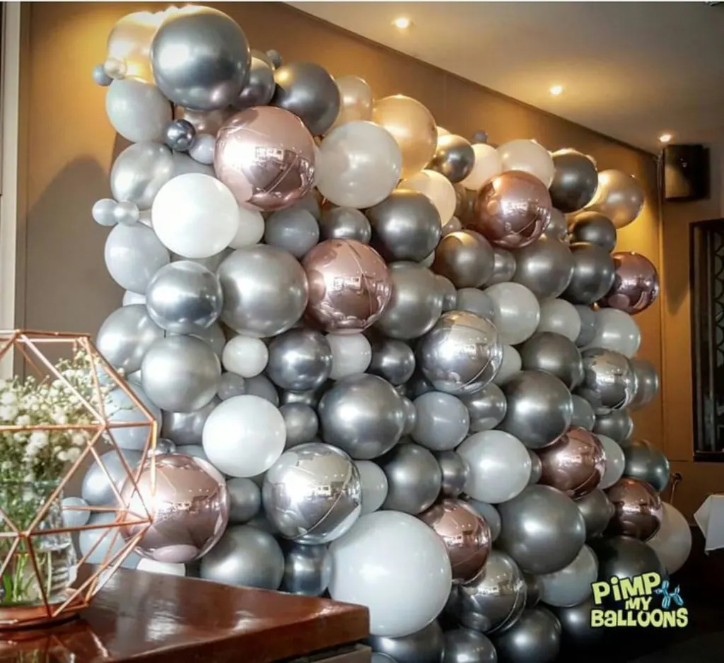 Sur Pinterest Ballon wall for photos during baby shower www.balloonsdc.com