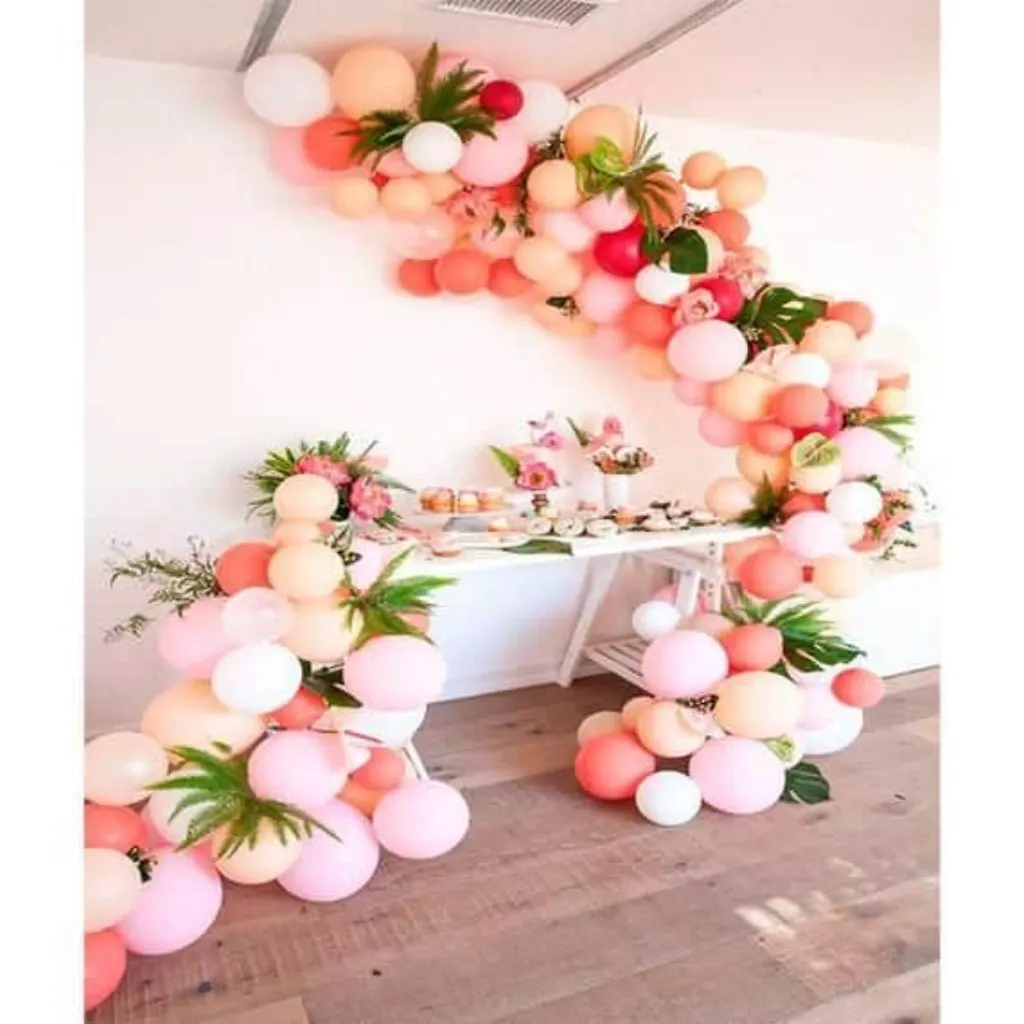 Sur Pinterest Blush Balloons Set Coral Balloons Party Decorations Latex Balloon