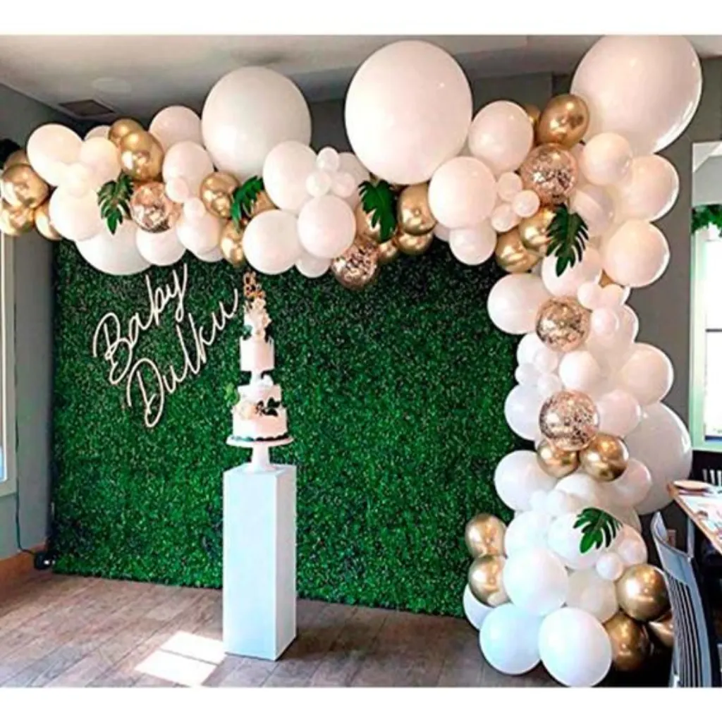 Sur Pinterest 16Ft Long Garland Arch Kit White and Gold Latex Balloons Baby Shower
