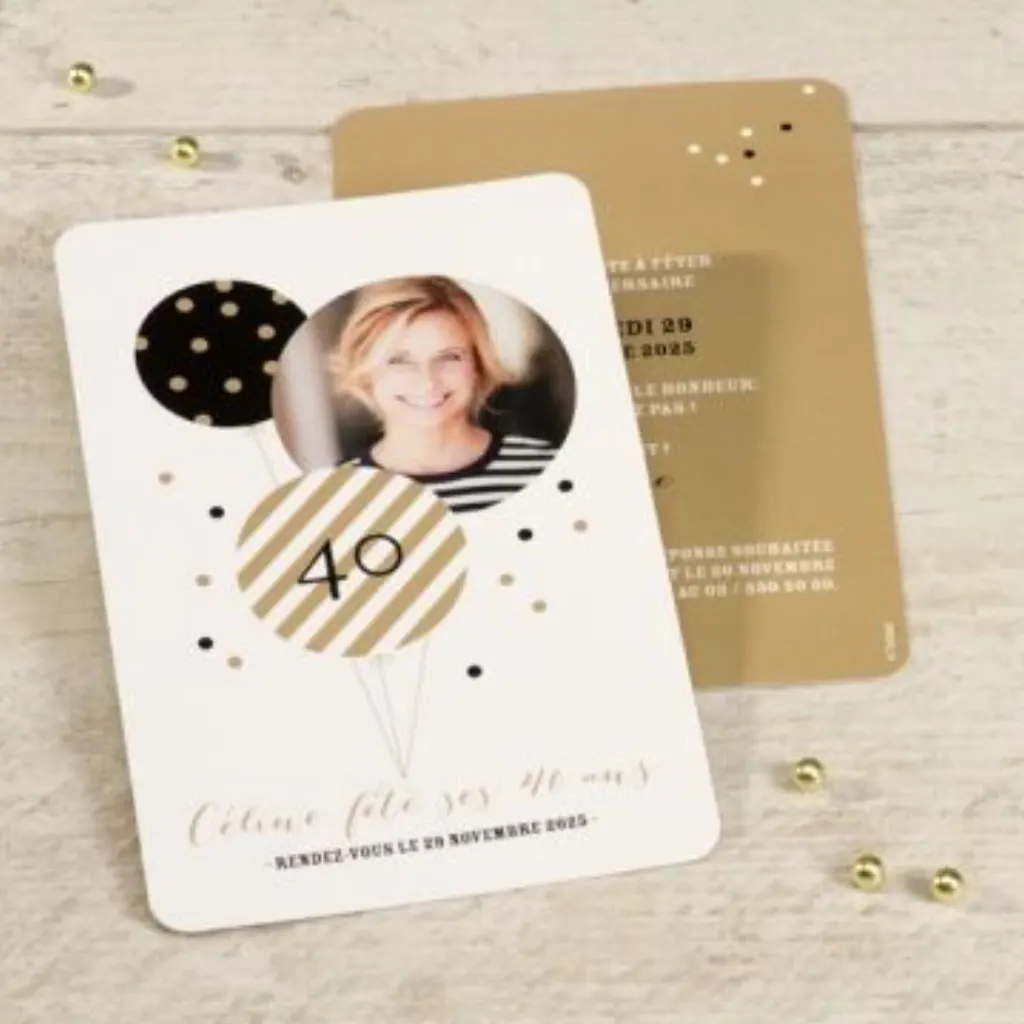 Sur Pinterest Carte anniversaire ballon chic