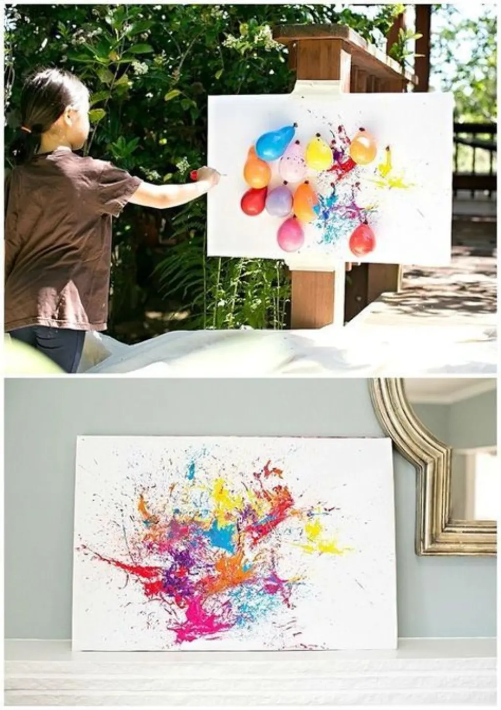 Sur Pinterest BALLOON DART PAINTING WITH KIDS