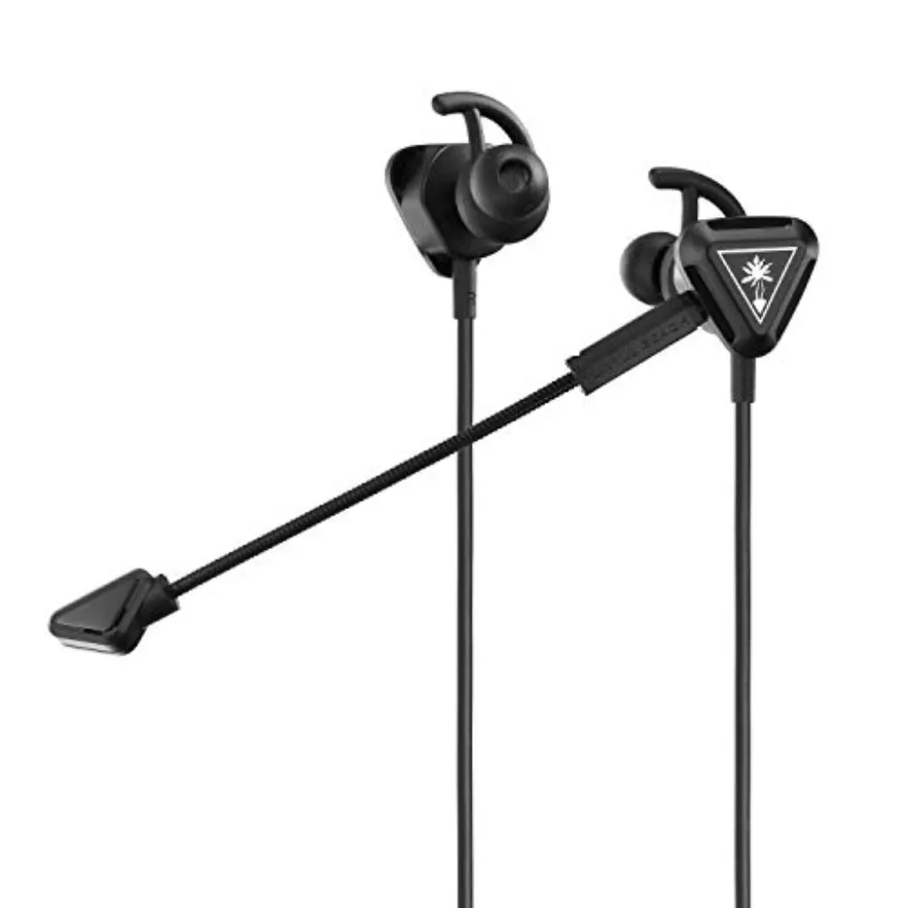Casque de jeu intra-auriculaire Turtle Beach Battle Buds pour jeux sur mobile, commutateur Nintendo, Xbox One, PS4, Pro et PC - Noir / Argent - Nintendo Switch