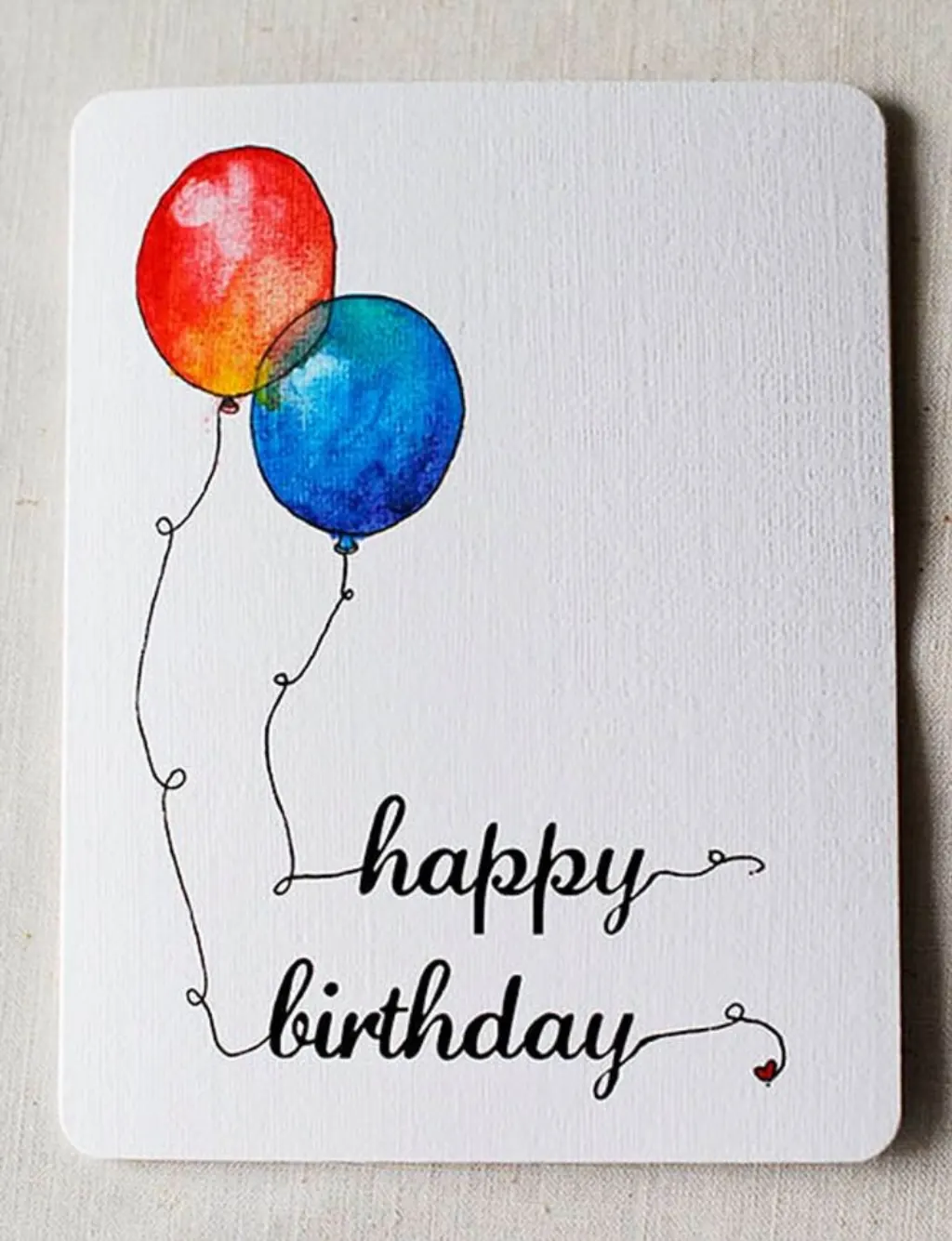Sur Pinterest Watercolor Balloons- Birthday Card