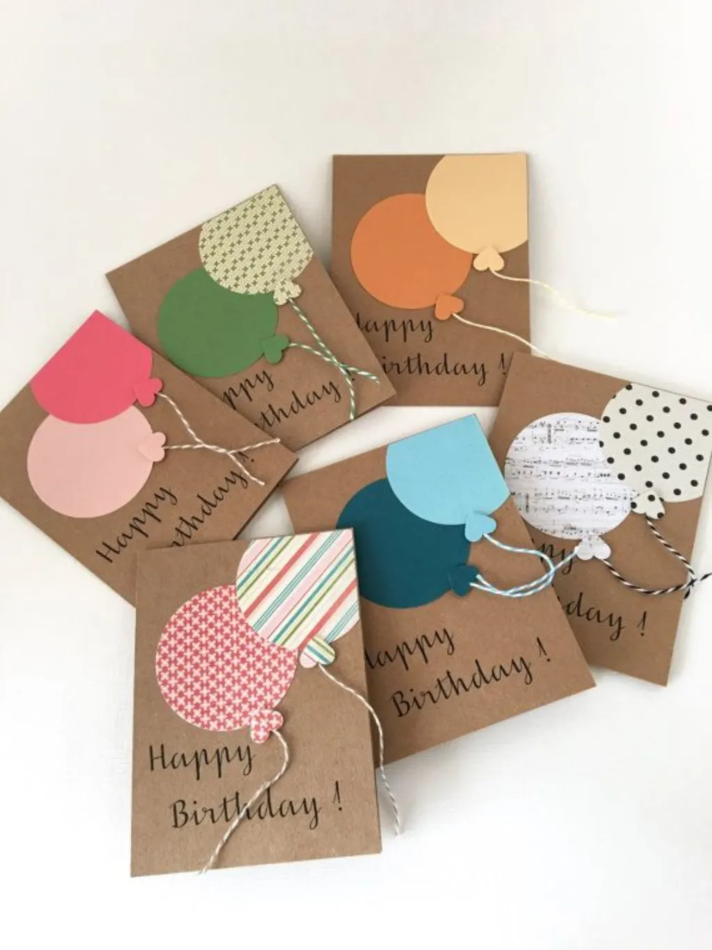 Sur Pinterest Happy Birthday Balloon Card Any Age Birthday Card by CallMeCraftie