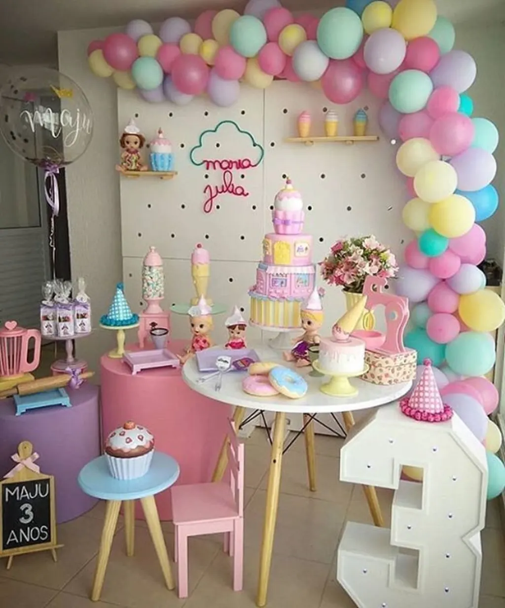 Sur Pinterest Esplêndida festa com o tema Sorvete! Credito: Achei o que eu Queria