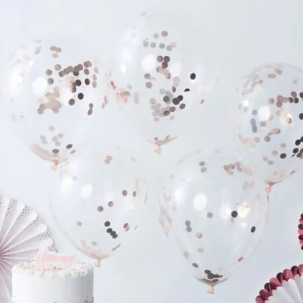 Sur Pinterest Ginger Ray Rose Gold Confetti Balloons 5ct