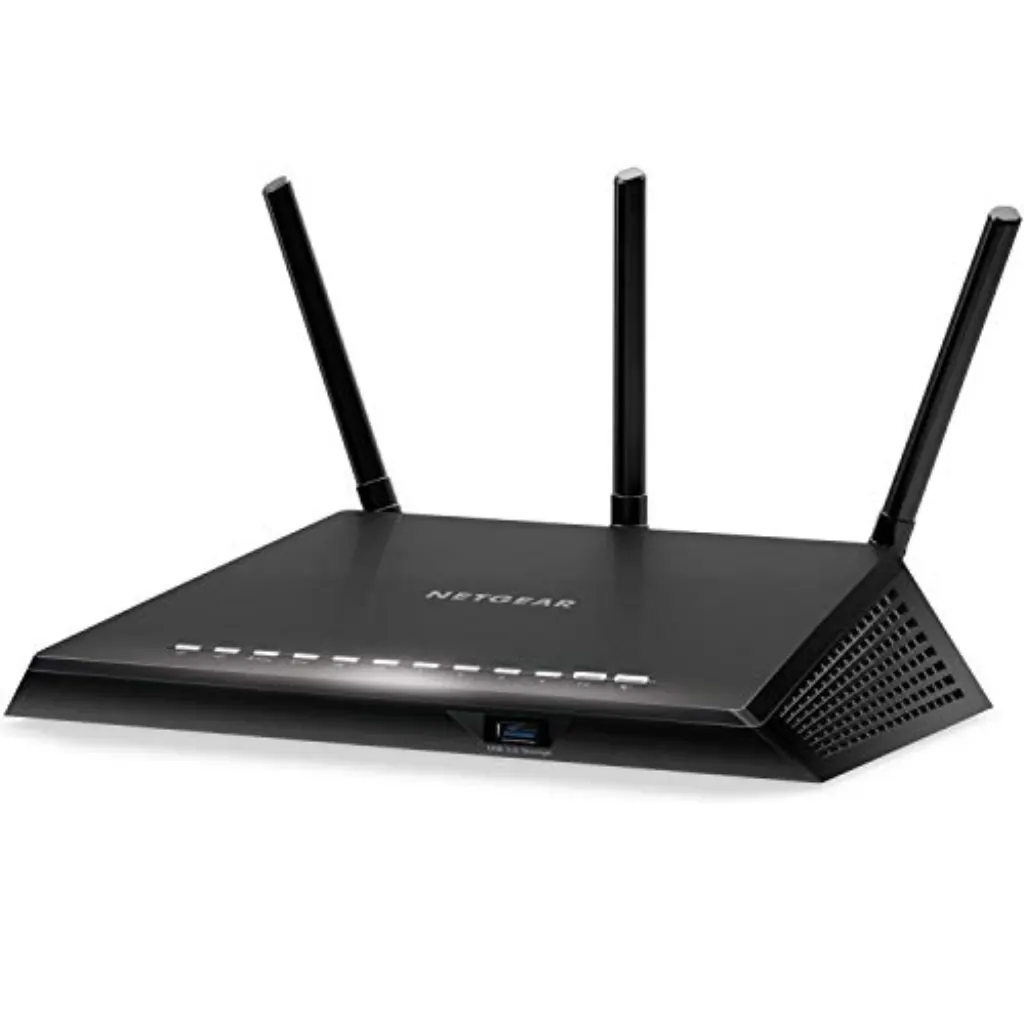 NETGEAR Routeur WiFi intelligent Nighthawk (R6700) - Vitesse sans fil AC1750 (jusqu'à 1750 Mbps) | Jusqu'à 1500 pieds carrés de couverture et 25 appareils | 4 ports Ethernet 1G et 1 x USB 3.0 | Sécurité blindée