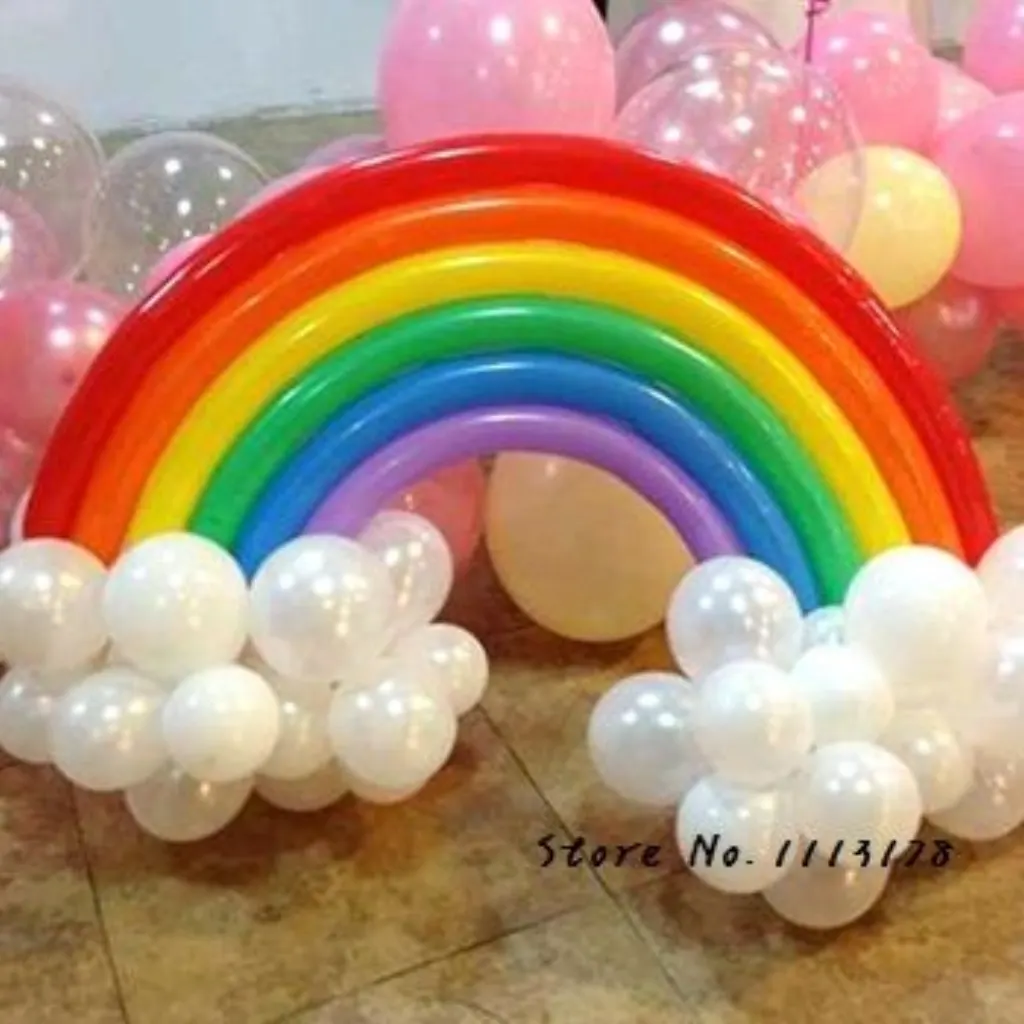 Sur Pinterest Cool mode de rainbow coloré long ballons 16 pcs + nuage blanc ballons