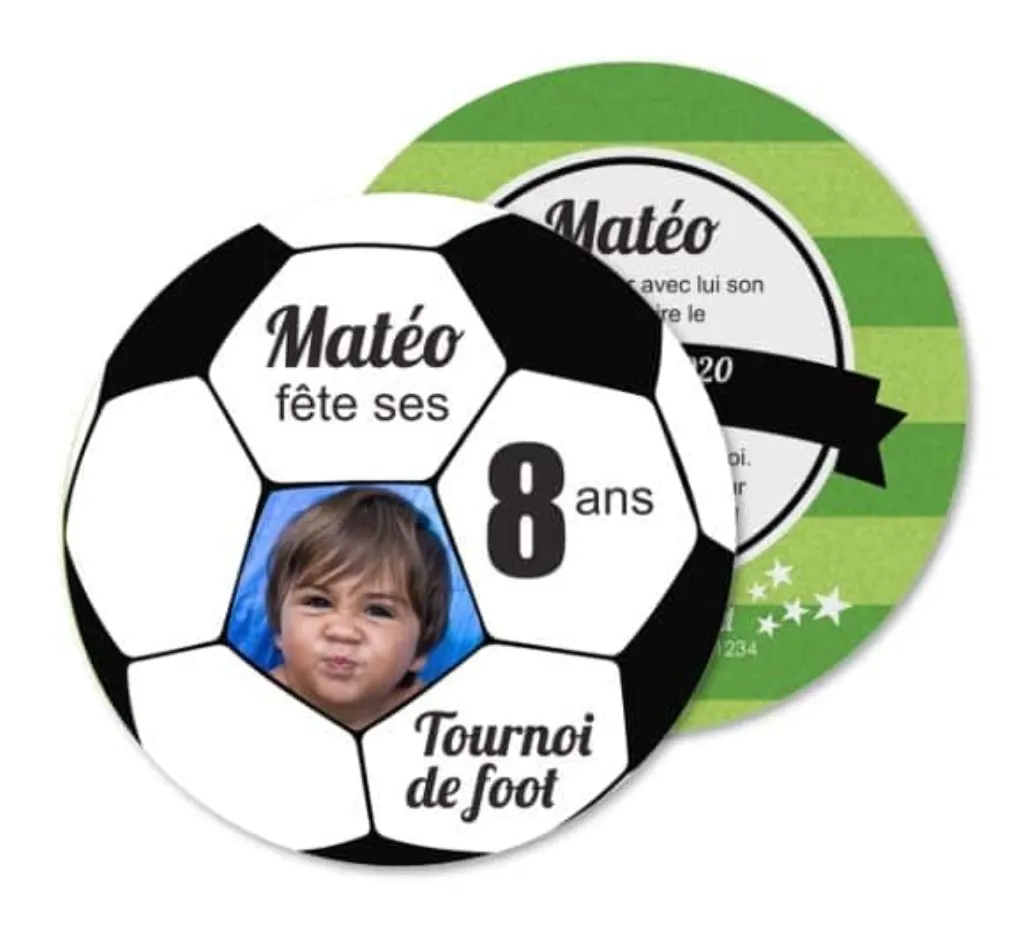 Sur Pinterest Carte d’invitation anniversaire Tournoi de foot