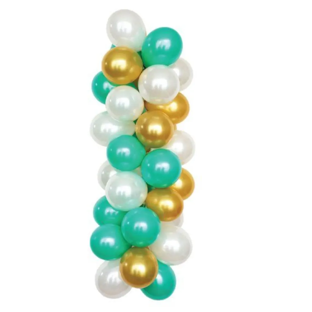 Sur Pinterest TURK & JEWEL – White, Gold and Turquoise Latex Balloons (30 balloons