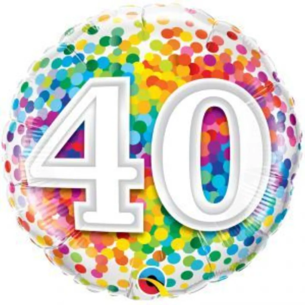 Sur Pinterest Ballon aluminium « 40 » confettis multicolore 45 cm 18″ qualatex©
