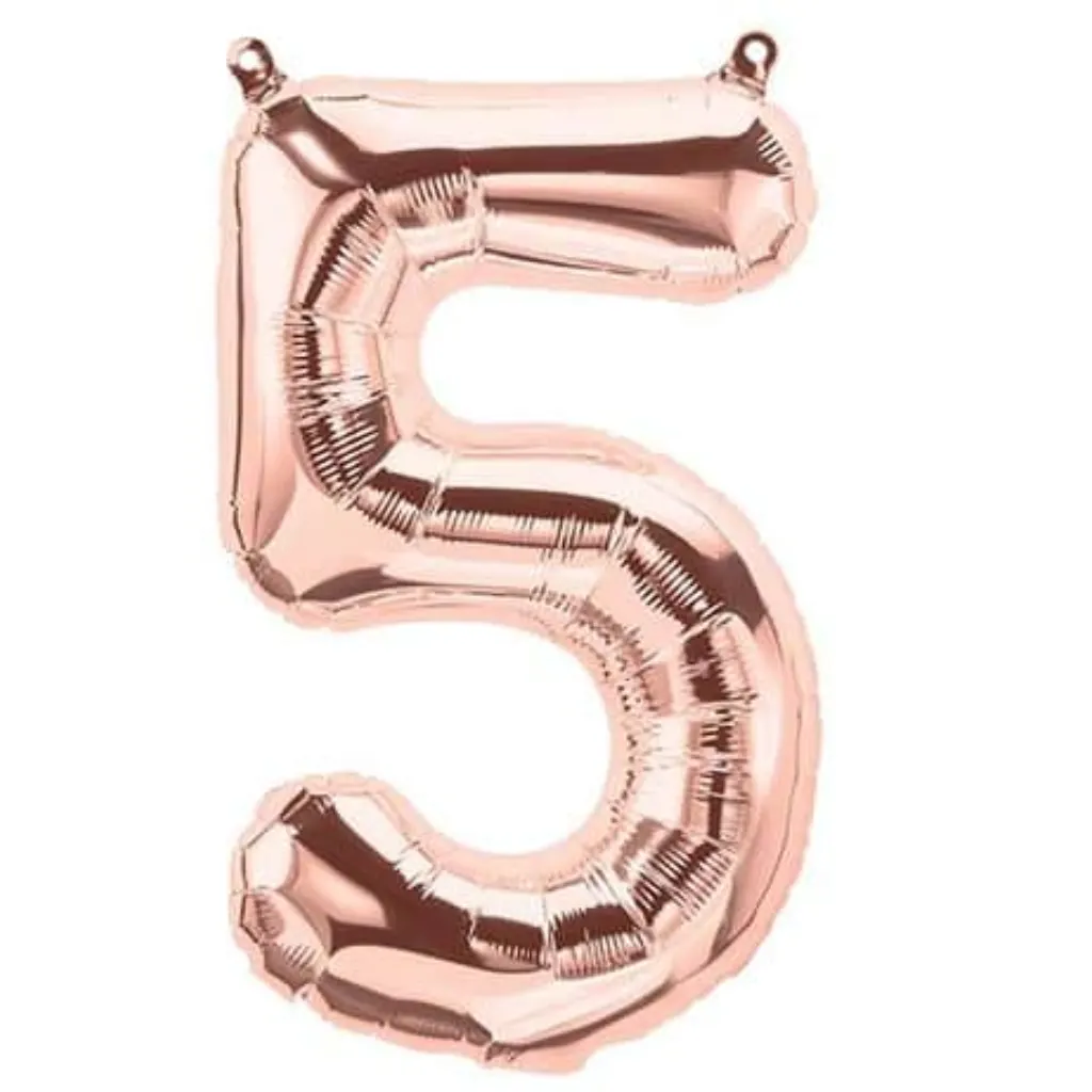 Sur Pinterest Ballon anniversaire chiffre « 5 » cuivré – 40 cm (rose gold)