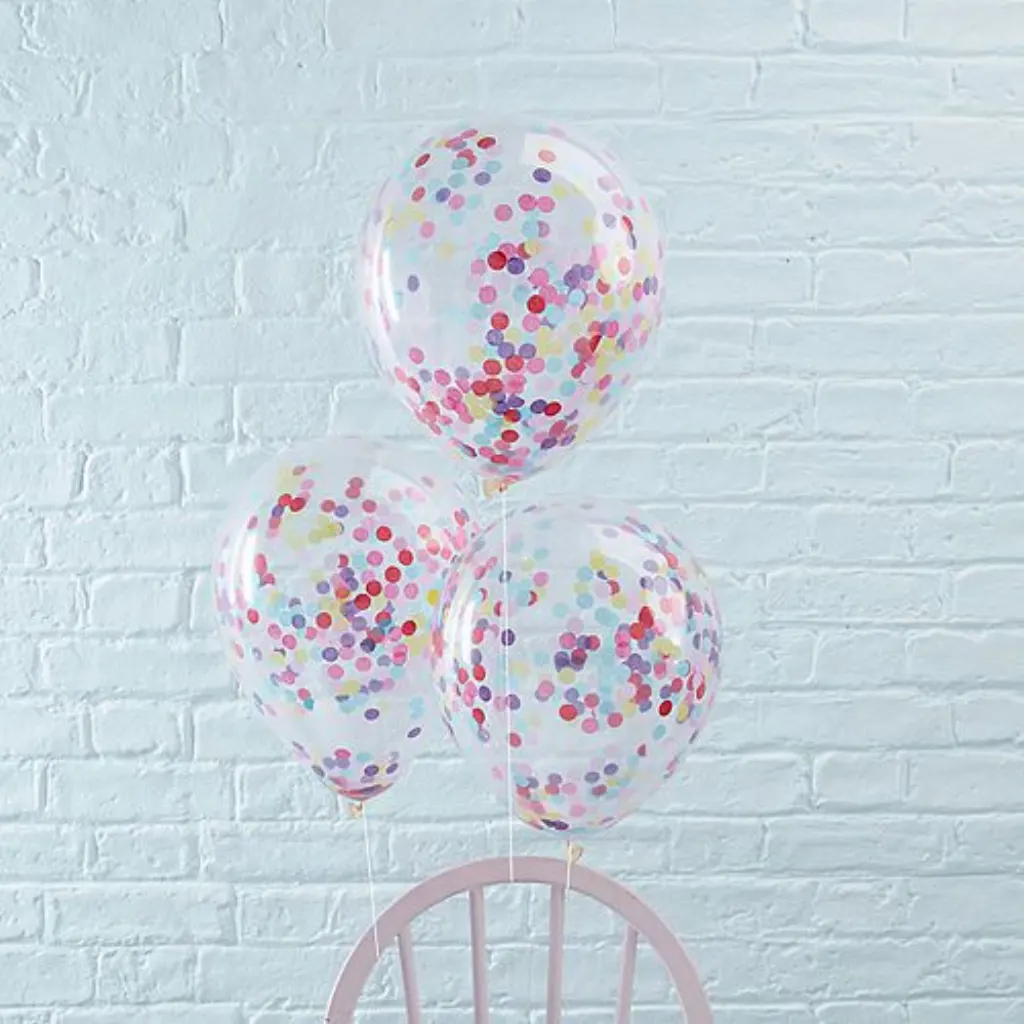 Sur Pinterest Ginger Ray Rainbow Confetti Happy Birthday Balloons 5ct | Party City