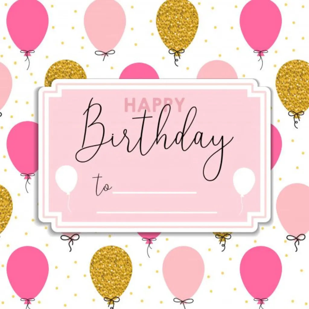 Sur Pinterest Carte De Voeux D’anniversaire Avec Ballon D’or Et Rose