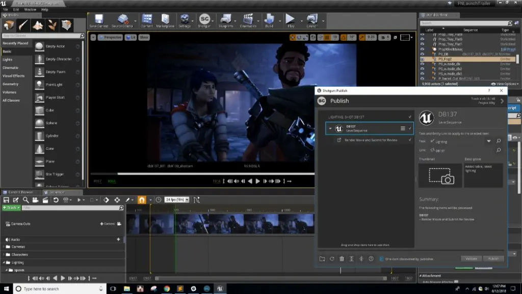Exemple de moteur Unreal