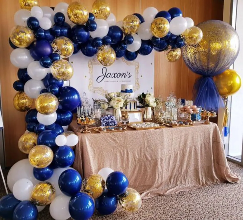 Sur Pinterest Navy, white and gold for jaxsons christening day. Gorgoues dessert