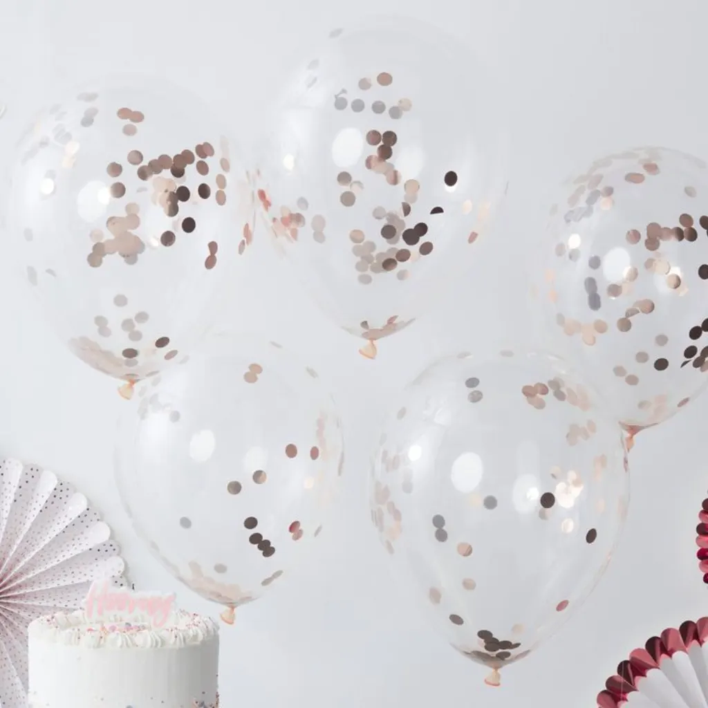 Sur Pinterest 12″ Confetti Balloons Rose Gold