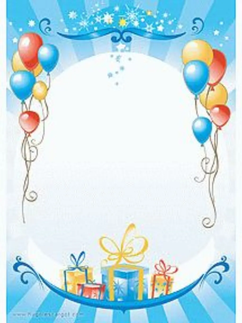 Sur Pinterest A imprimer, un papier à lettre avec des ballons d’anniversaire et des